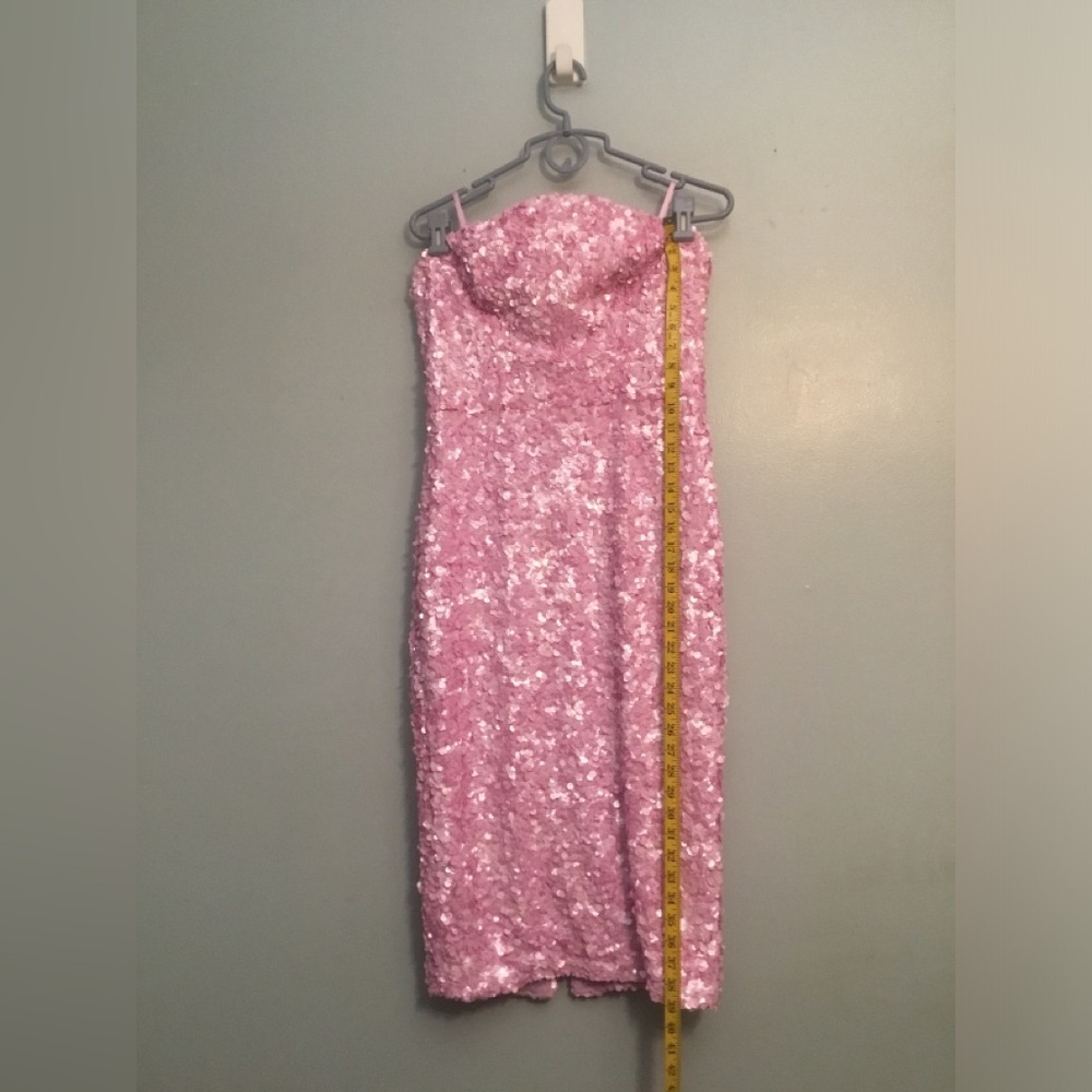 Dress the Population Pink Sequin Top with Label Detail - Picture 10 of 16